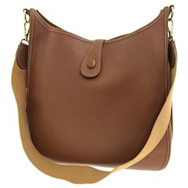 Hermès-Hermes Evelyne 1 GM Shoulder Bag Gold-Brown