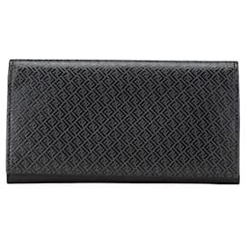 Fendi-Fendi Leather FF Logo Long Wallet 7M0264-Black