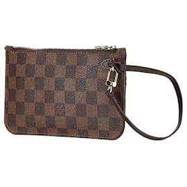 Louis Vuitton-Louis Vuitton Damier Pouch Brown PVC Leather-Brown