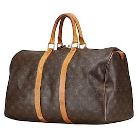 Louis Vuitton-Louis Vuitton Monogram Keepall 50 Travel Bag-Brown