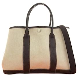 Hermès-Hermes Garden Party 30 TPM Tote Bag-Brown