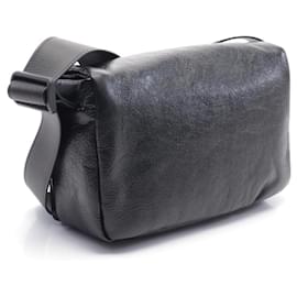 Balenciaga-Balenciaga Monaco Leather Messenger Bag Black-Black