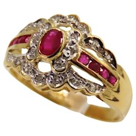 Autre Marque-K18 Ruby Diamond Ring 11-Other