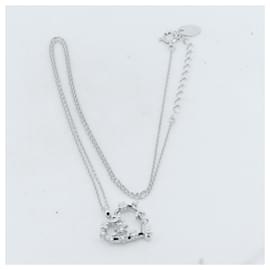 Autre Marque-4℃ K18WG Diamond Heart Necklace-White