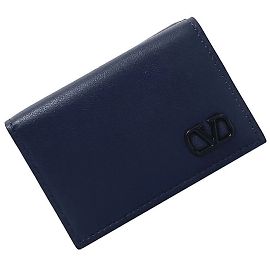 Portefeuille pliant Valentino Garavani Bleu Bleu Marine