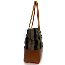 Fendi-Fendi Khaki Brown Tote Bag-Brown,Khaki