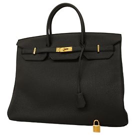 Borsa Hermès Birkin 40 in pelle Togo nera Nero