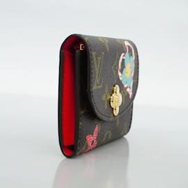 Louis Vuitton-Louis Vuitton Monogram Vivienne Coin Case-Brown,Red