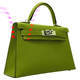 Hermès-Hermes Kelly Epsom Handbag in Orange-Orange