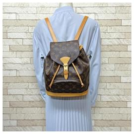 Louis Vuitton-Louis Vuitton Montsouris MM Monogram Backpack-Brown