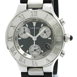 Cartier-Cartier Must 21 Chronoscaph Steel Quartz Men's Watch-Other
