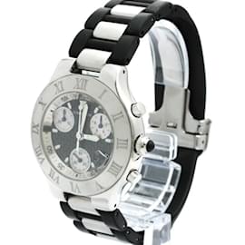 Cartier-Cartier Must 21 Chronoscaph Steel Quartz Men's Watch-Other
