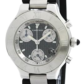 Cartier-Cartier Must 21 Chronoscaph Steel Quartz Men's Watch-Other