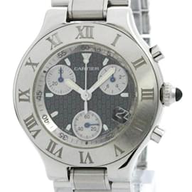 Cartier-Cartier Must 21 Chronoscaph Steel Quartz Men's Watch-Other