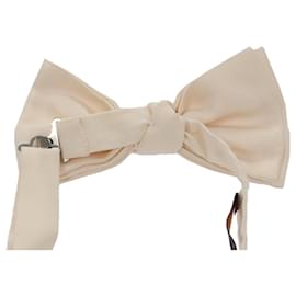 Louis Vuitton-LOUIS VUITTON Butterfly Necktie Wool Beige LV Auth bs20886-Beige