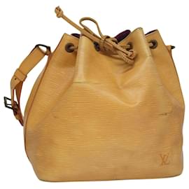 Louis Vuitton-LOUIS VUITTON Epi Petit Noe Shoulder Bag Yellow M44102 LV Auth 107473-Yellow