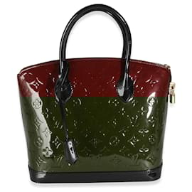 Louis Vuitton-Louis Vuitton Griotte Monogram Vernis Lockit PM-Black,Dark red