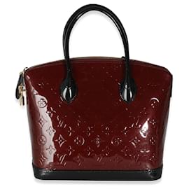 Louis Vuitton-Louis Vuitton Griotte Monogram Vernis Lockit PM-Black,Dark red