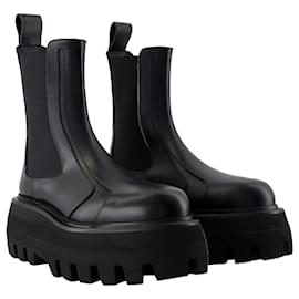 Alexander Mcqueen-Rubber boots - Alexander McQueen - Leather - Black-Black