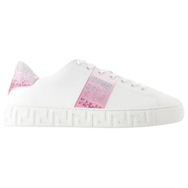 Sneaker - Versace - Leder - Weiß Weiß