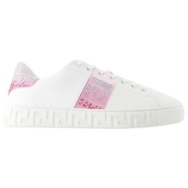Sneakers - Versace - Leather - White White