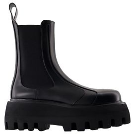 Botines - Alexander McQueen - Cuero - Negro Negro