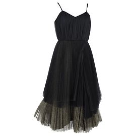 Abito midi plissettato Marc By Marc Jacobs in poliestere nero e oro Nero