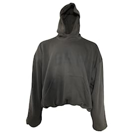 Balenciaga-Yeezy Gap Engineered by Balenciaga Dove Shrunken Hoodie in Grey Cotton-Grey