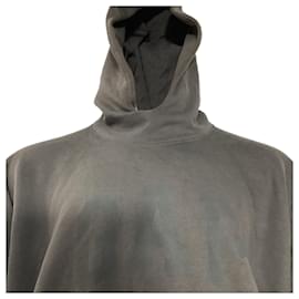 Balenciaga-Yeezy Gap Engineered by Balenciaga Dove Shrunken Hoodie in Grey Cotton-Grey