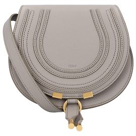 Bolso Chloé Marcie Small Saddle Gris Gris