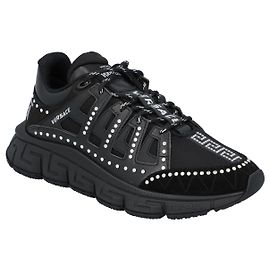 Versace Baskets Trigreca avec clous Noir