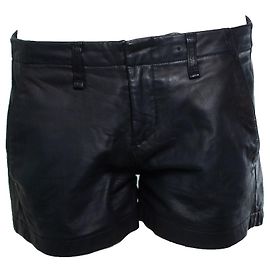 Rag & Bone, leather shorts Black