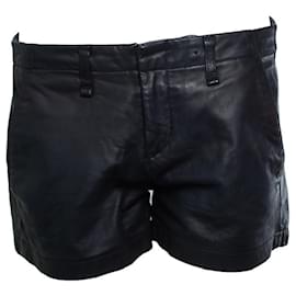 Rag & Bone-Rag & Bone, leather shorts-Black