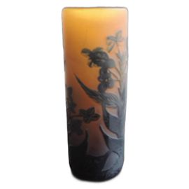 Autre Marque Vaso Art Déco de vidro Emile Galle Marrom Marrom