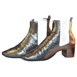 Saint Laurent-ankle boots-Silvery