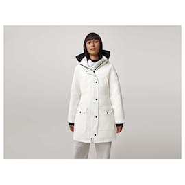 Canada Goose-Trillium Black Label parka white polar star-White