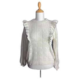 SéZane-Pull Sézane vintage style-Eggshell