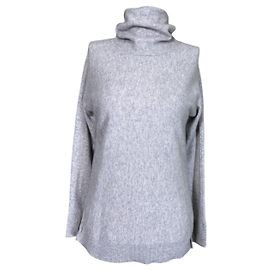 Autre Marque STREET ONE Pull en cachemire gris col polo Gris
