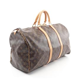Louis Vuitton-Louis Vuitton Monogram Keepall 50 Boston Bag M41426-Brown