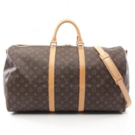 Louis Vuitton-Louis Vuitton Keepall Bandouliere 55 Boston Bag M41414-Brown