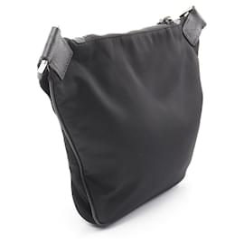 Prada-Prada Re-Nylon Saffiano Leather Shoulder Bag-Black
