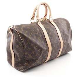 Louis Vuitton-Louis Vuitton Monogram Keepall Bandouliere 45 Bag-Brown
