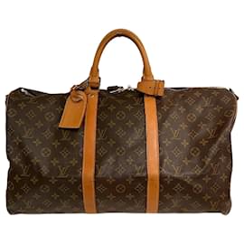 Louis Vuitton-Louis Vuitton Monogram Keepall Bandouliere 50 Bag-Brown