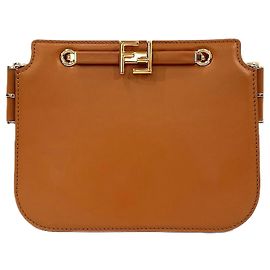 Fendi Touch Leather Shoulder Bag 8BT349 Beige