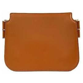 Fendi-Fendi Touch Leather Shoulder Bag 8BT349-Beige