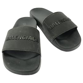 Balenciaga-Balenciaga Rubber Sandals Black-Black