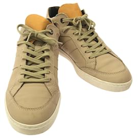 Tod's-Tod's Leather Sneakers Beige-Beige