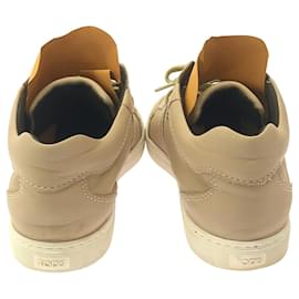 Tod's-Tod's Leather Sneakers Beige-Beige