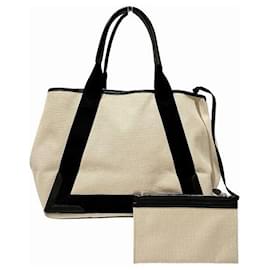 Balenciaga-Balenciaga Navy Cabas M Tote Bag 581292-White