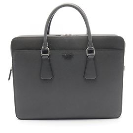 Prada Saffiano Leather Briefcase 2VE368 Grey